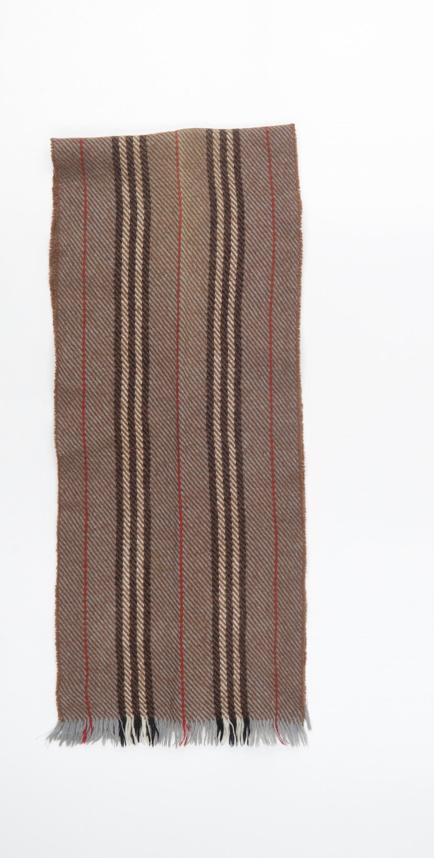 Preworn Mens Bronze Striped  Scarf  One Size