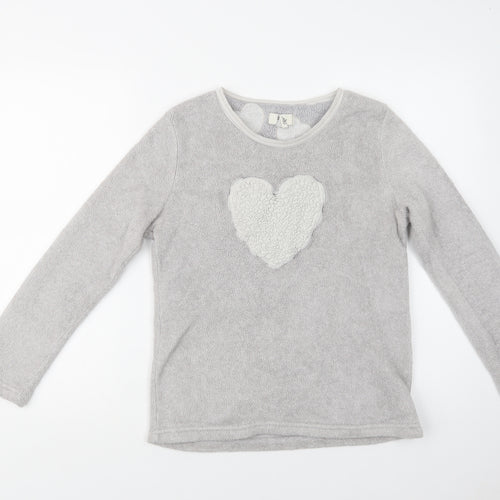 Primark Womens Grey  Polyester Top Pyjama Top Size 10   - Heart