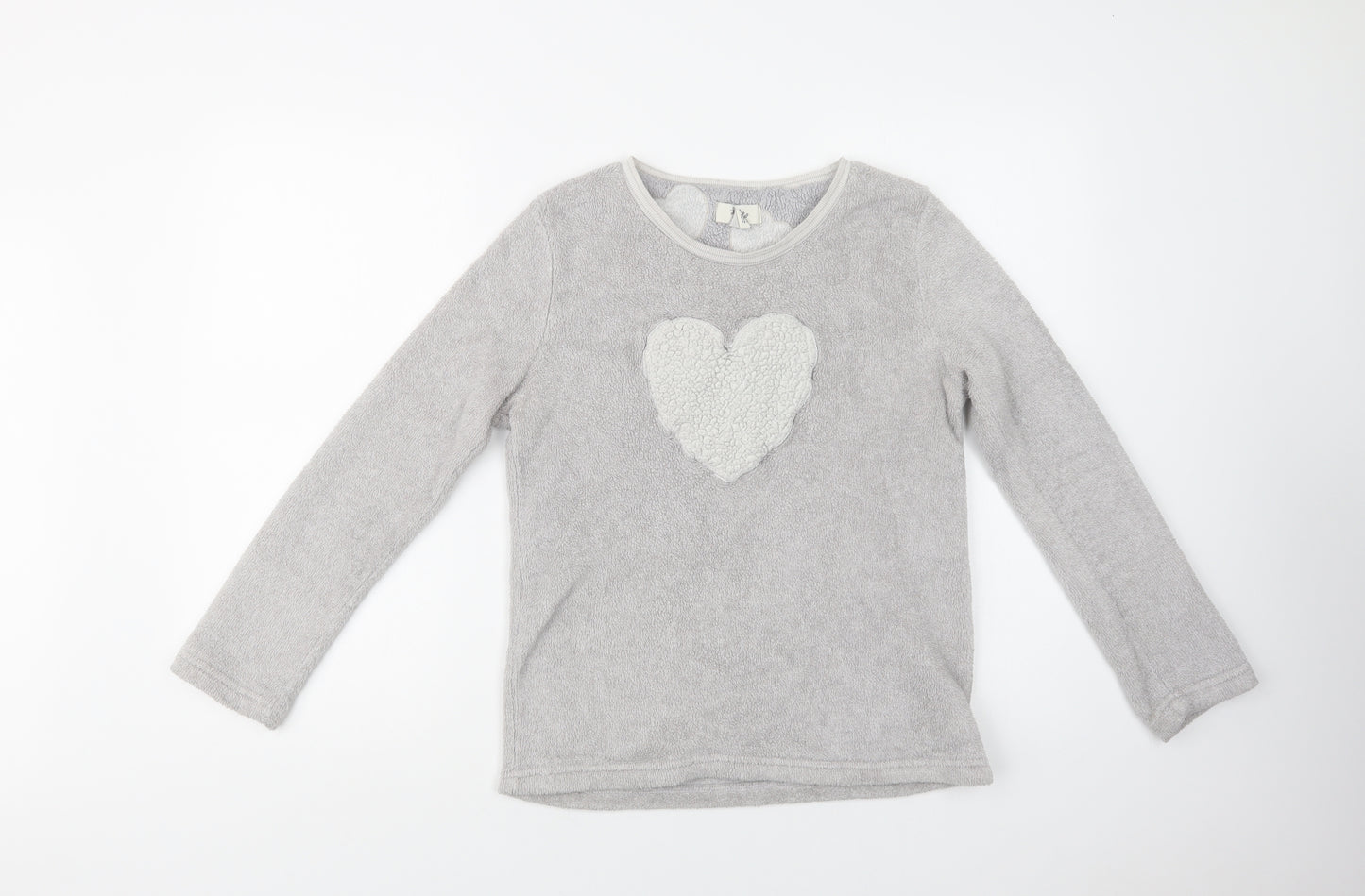 Primark Womens Grey  Polyester Top Pyjama Top Size 10   - Heart