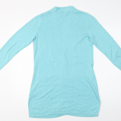 Isaac Mizrahi Womens Blue V-Neck  Cotton Cardigan Jumper Size XS