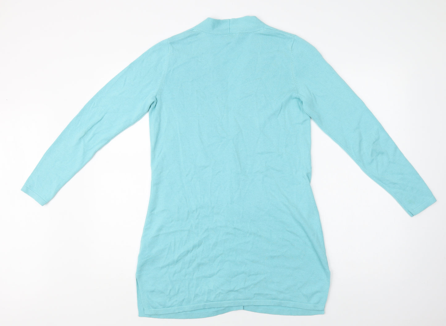 Isaac Mizrahi Womens Blue V-Neck  Cotton Cardigan Jumper Size XS