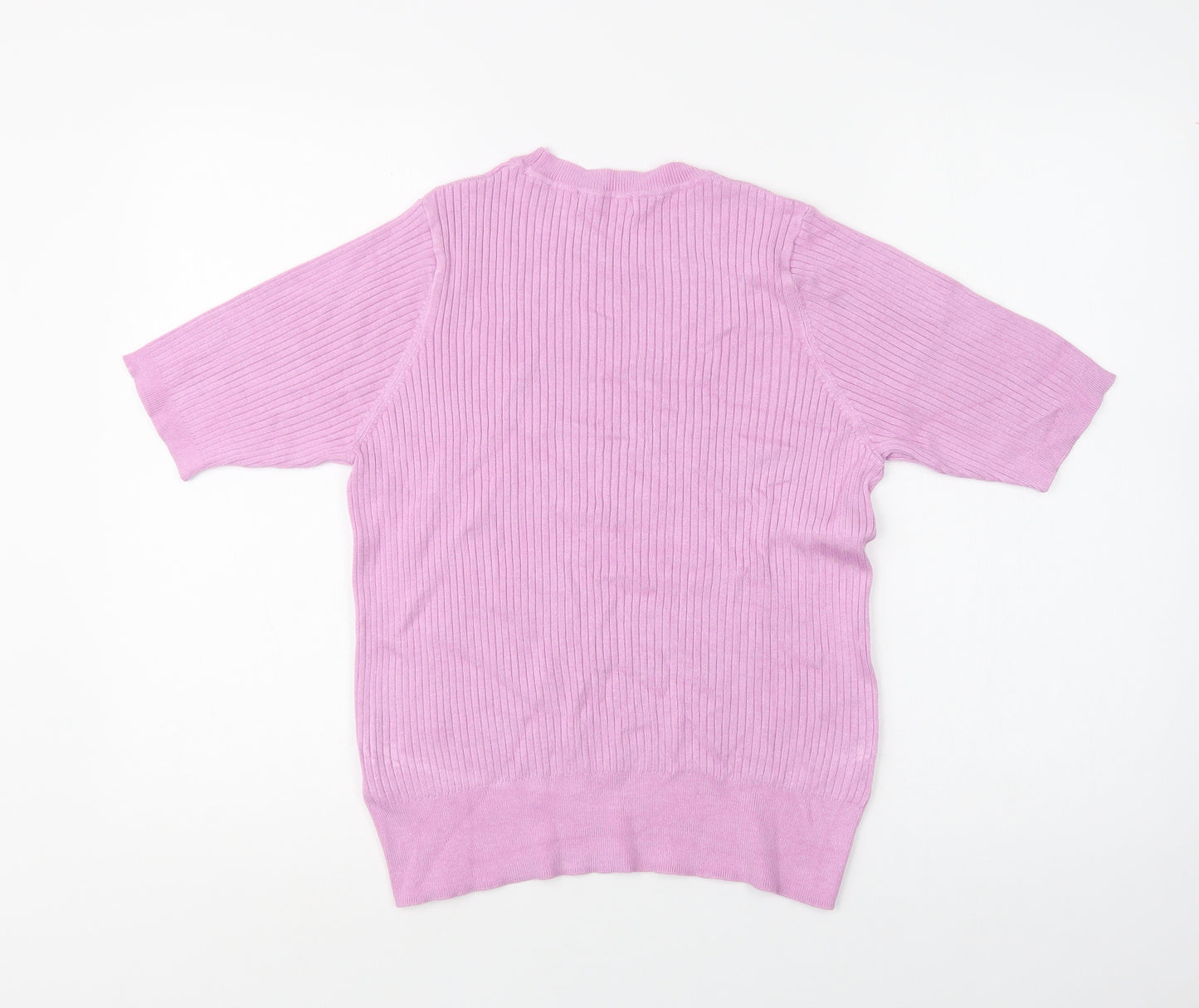 M&S Womens Purple Crew Neck  Viscose Pullover Jumper Size 14