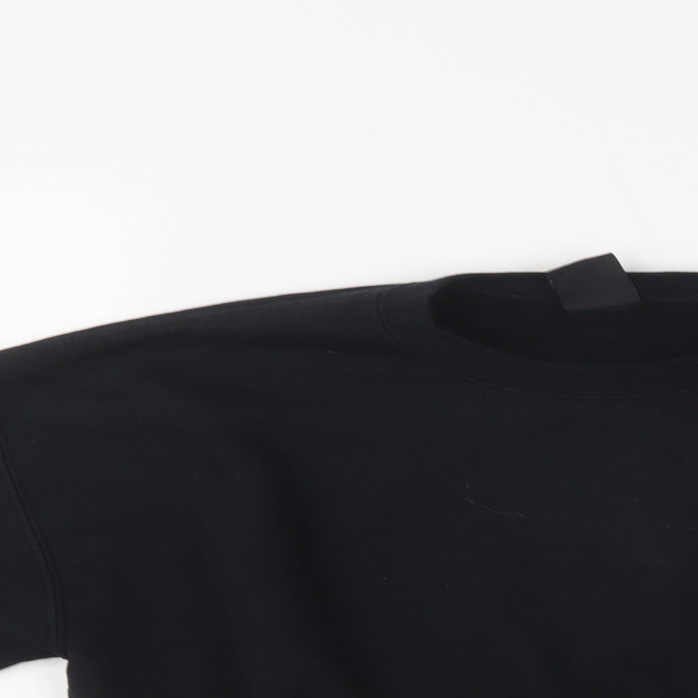 iets frans... Womens Black  Cotton Pullover Sweatshirt Size S   - Cropped