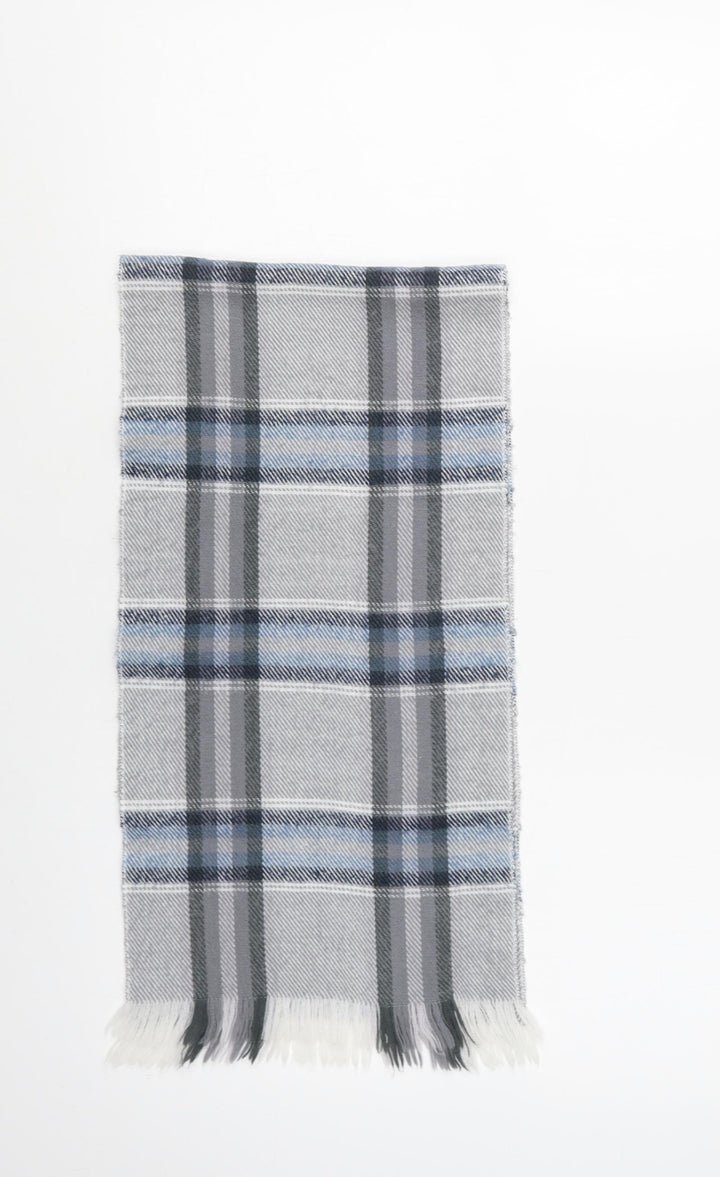 Preworn Boys Blue Check Scarf One Size