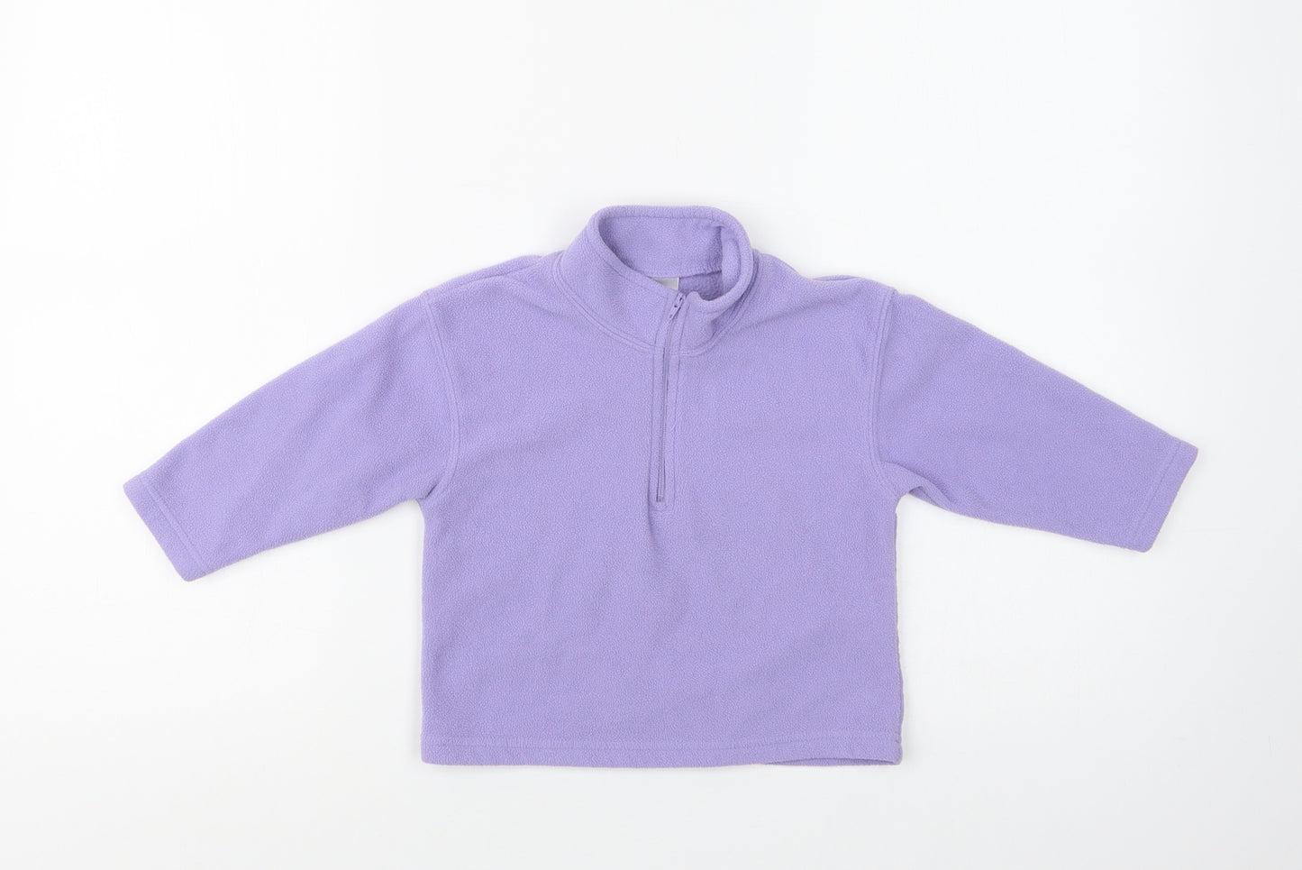 Preworn Baby Purple  Polyester Henley Jumper Size 18-24 Months  Zip