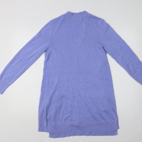 Isaac Mizrahi Womens Purple V-Neck  Cotton Cardigan Jumper Size XS