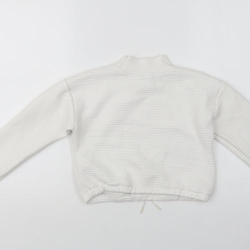 Primark Girls White  Polyester Pullover Sweatshirt Size 9-10 Years