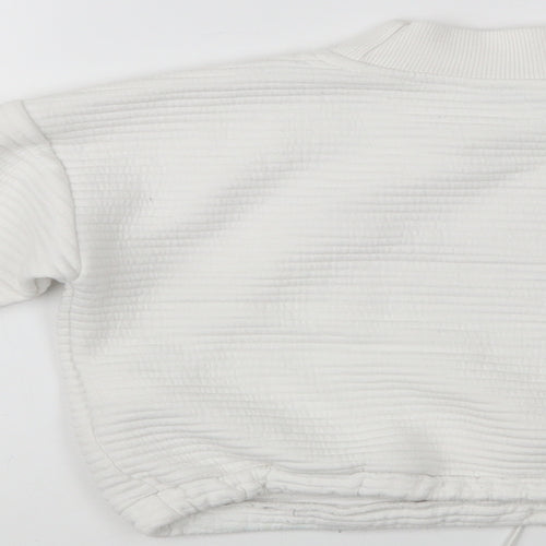 Primark Girls White  Polyester Pullover Sweatshirt Size 9-10 Years