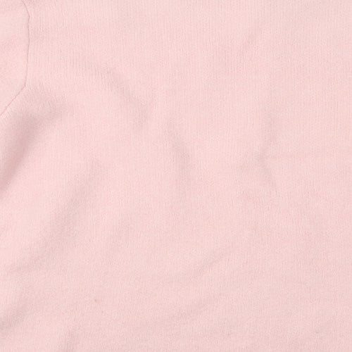 H&M Womens Pink Crew Neck  Acrylic Pullover Jumper Size M