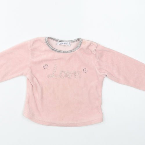 Early Days Baby Pink  Polyester Pullover Jumper Size 18-24 Months  Button