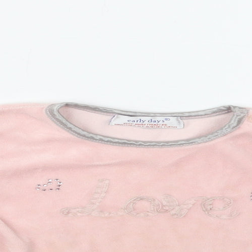 Early Days Baby Pink  Polyester Pullover Jumper Size 18-24 Months  Button