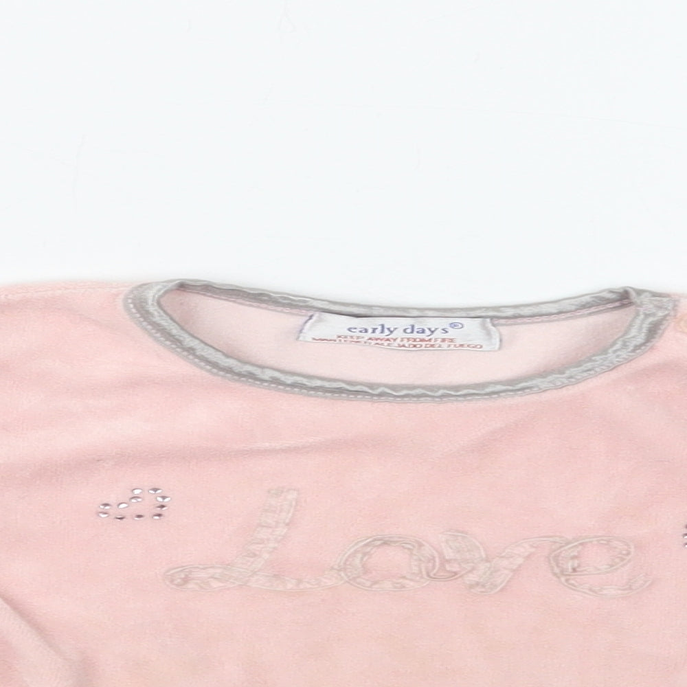 Early Days Baby Pink  Polyester Pullover Jumper Size 18-24 Months  Button