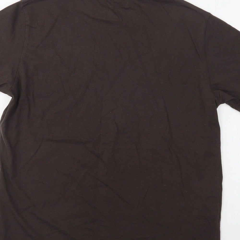 Ben Sherman Mens Brown  Cotton  T-Shirt Size M Crew Neck