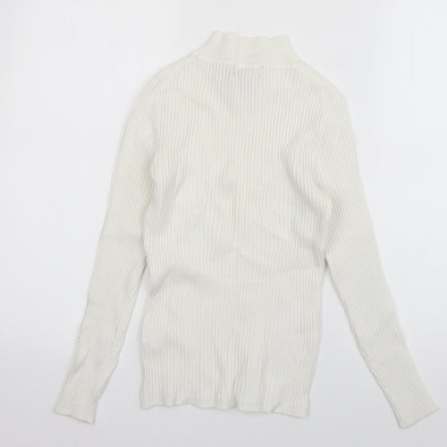 Primark Womens Ivory Crew Neck  Viscose Pullover Jumper Size 10