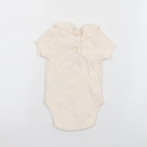 George Girls Ivory  Cotton Babygrow One-Piece Size 0-3 Months  Snap - Mickey & Minnie