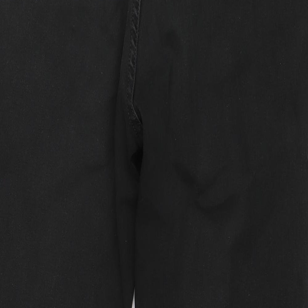 George Womens Black  Cotton Straight Jeans Size 16 L26 in Regular Button