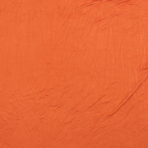 Originals Womens Orange  Viscose Basic T-Shirt Size 12 Boat Neck