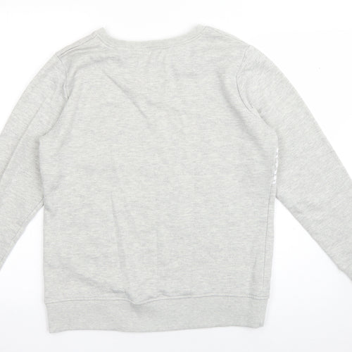 Original Essentials Womens Grey Geometric Cotton Pullover Sweatshirt Size 8  Pullover
