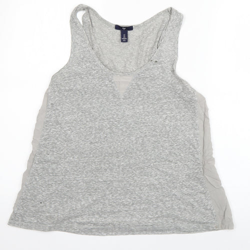 Gap Womens Grey  Cotton Basic Tank Size S Scoop Neck