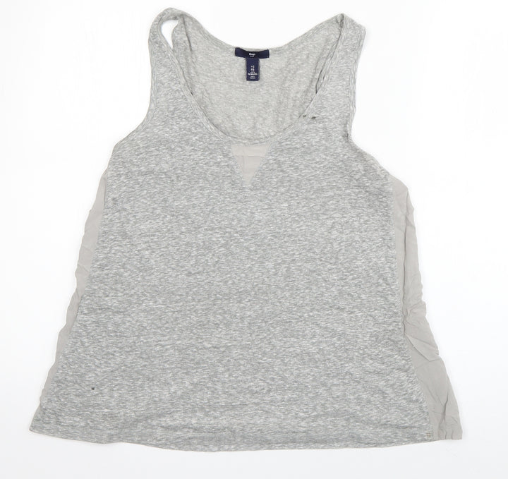 Gap Womens Grey  Cotton Basic Tank Size S Scoop Neck