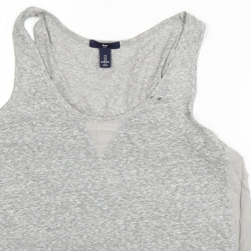Gap Womens Grey  Cotton Basic Tank Size S Scoop Neck