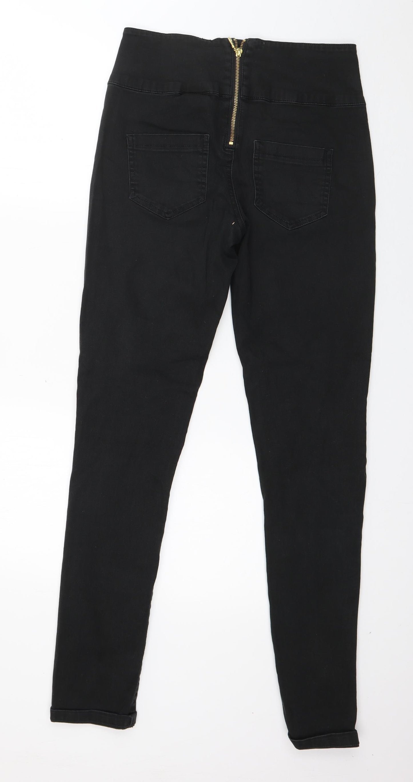 Pieces Womens Grey  Cotton Skinny Jeans Size 28 in L31 in Regular Zip