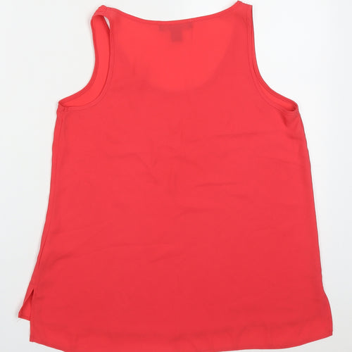 Atmosphere Womens Pink  Polyester Basic Tank Size 8 Round Neck