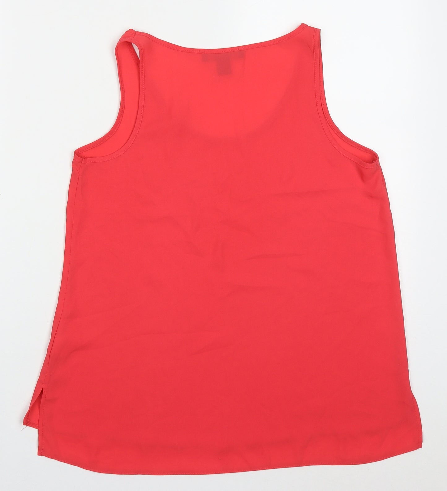 Atmosphere Womens Pink  Polyester Basic Tank Size 8 Round Neck