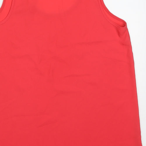 Atmosphere Womens Pink  Polyester Basic Tank Size 8 Round Neck