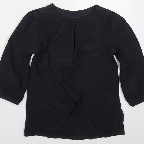 NEXT Womens Grey  Polyester Basic Blouse Size 6 Round Neck