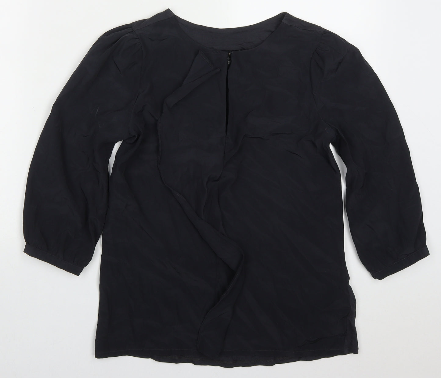 NEXT Womens Grey  Polyester Basic Blouse Size 6 Round Neck