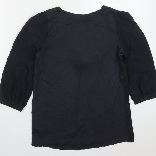 NEXT Womens Grey  Polyester Basic Blouse Size 6 Round Neck