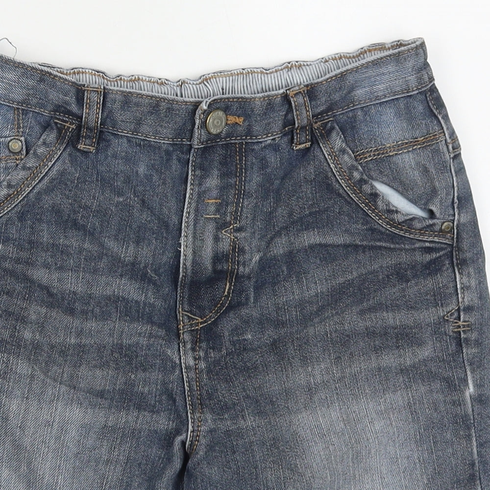 George Boys Blue  Cotton Bermuda Shorts Size 9-10 Years  Regular