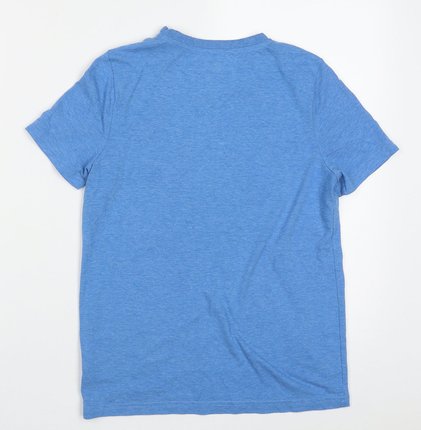 F&F Boys Blue  Polyester Basic T-Shirt Size 9-10 Years Crew Neck Pullover - PlaystatioN