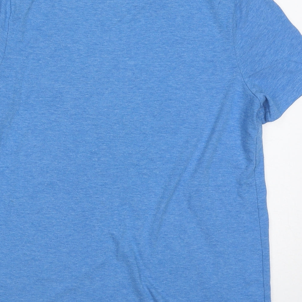 F&F Boys Blue  Polyester Basic T-Shirt Size 9-10 Years Crew Neck Pullover - PlaystatioN