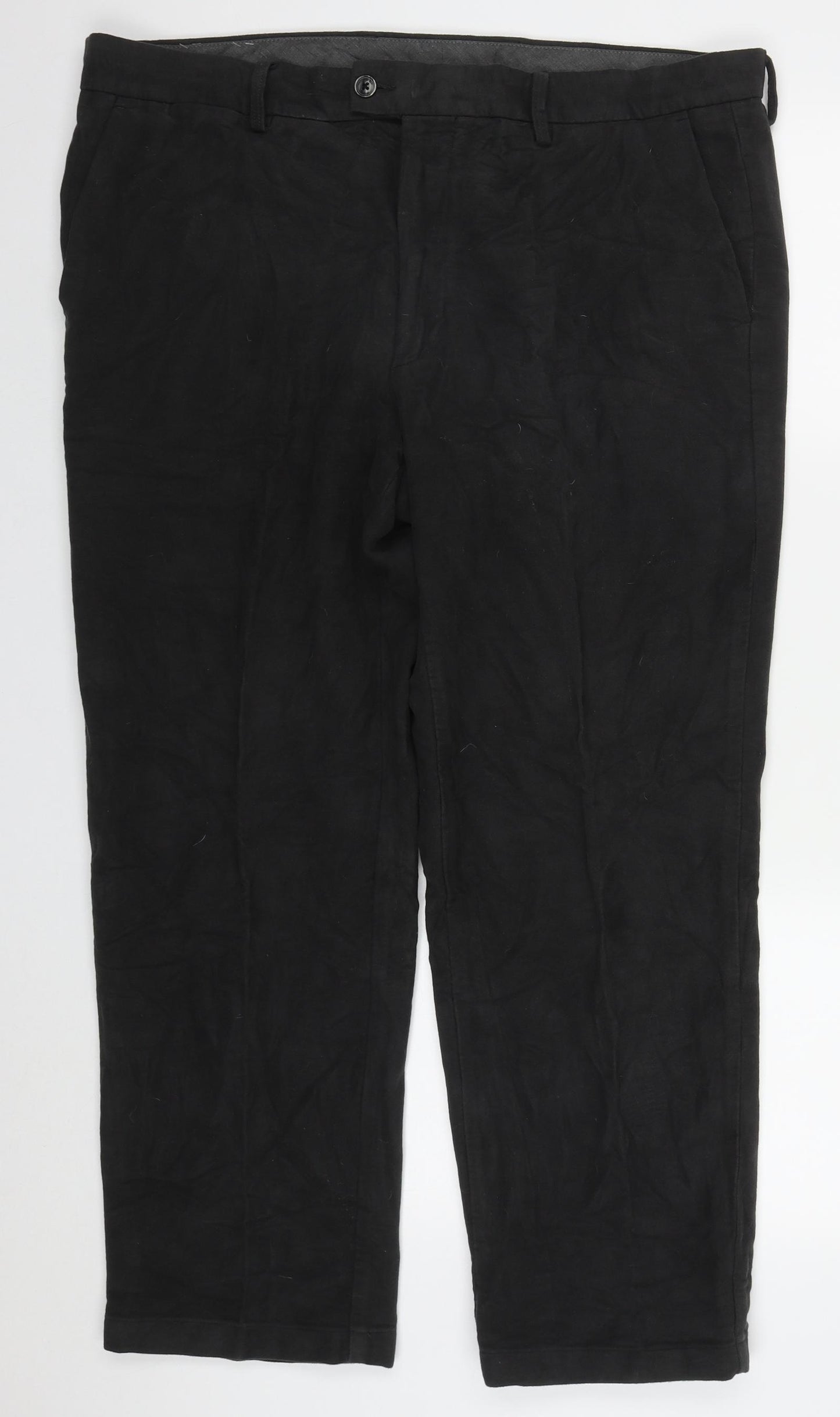 Marks and Spencer Mens Gold  Cotton Trousers  Size 40 L29 in Regular Button