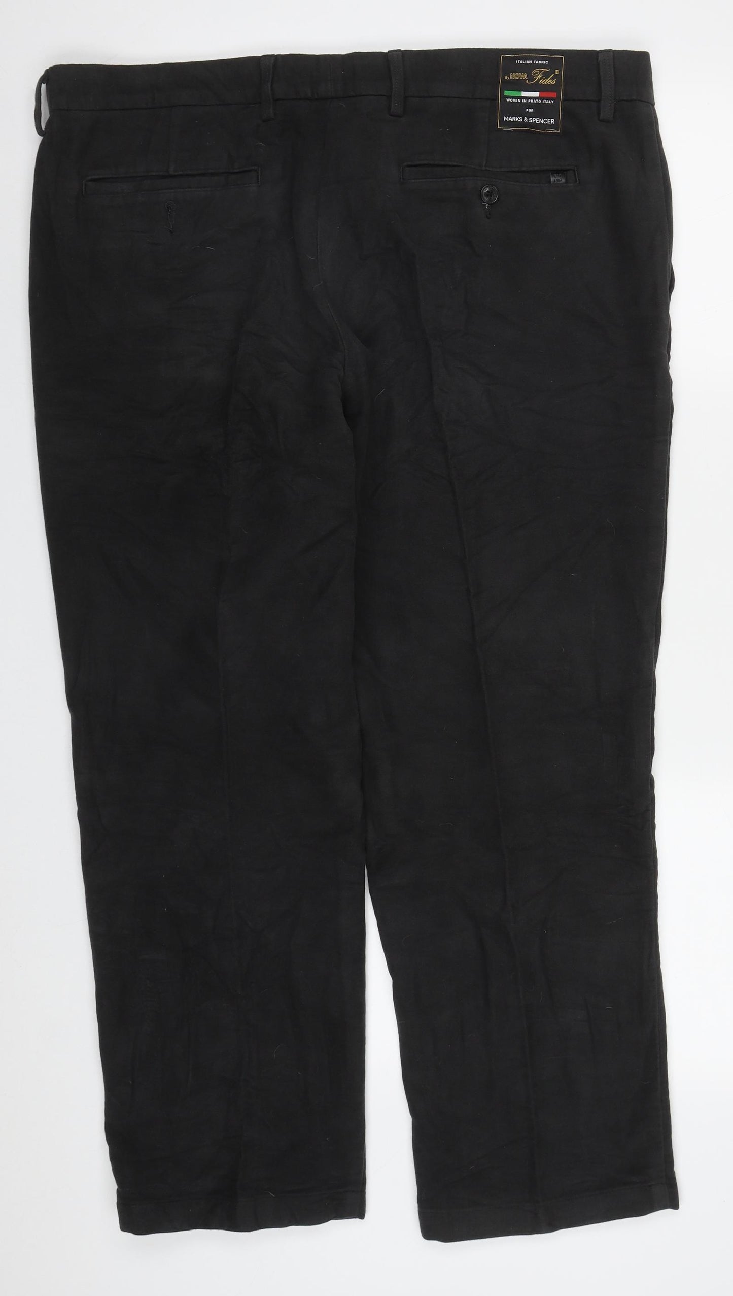 Marks and Spencer Mens Gold  Cotton Trousers  Size 40 L29 in Regular Button