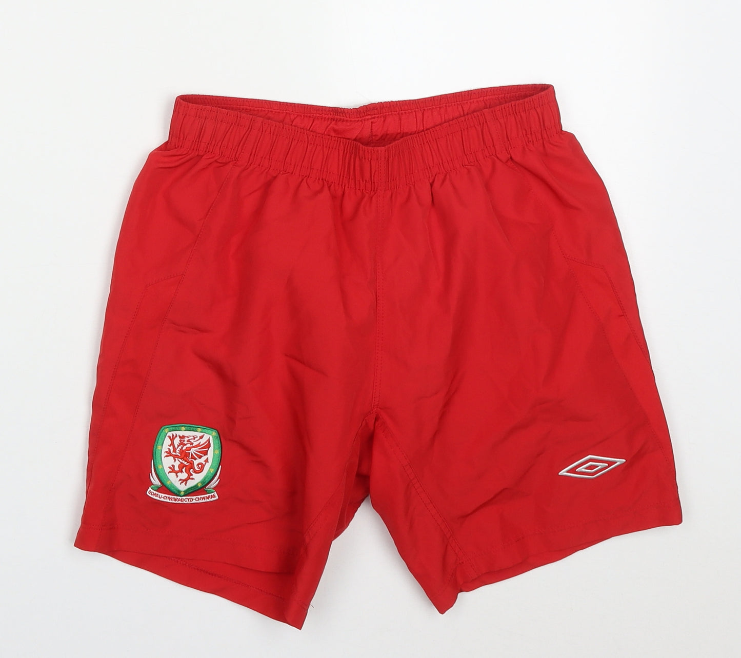 Umbro Boys Red  Polyester Utility Shorts Size 11 Years  Regular  - Red Dragon
