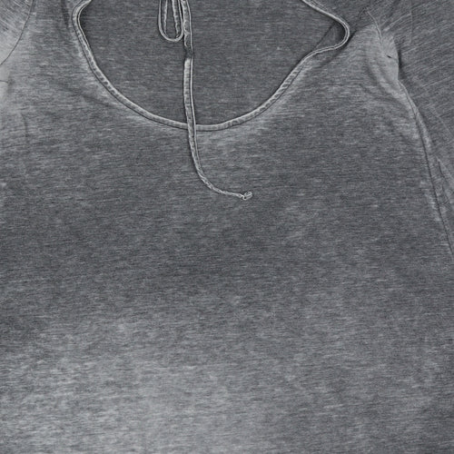 Topshop Womens Grey  Polyester T-Shirt Dress  Size 10  Round Neck Pullover