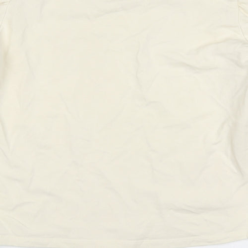 Monki Womens Beige  Cotton Pullover Sweatshirt Size S  Pullover