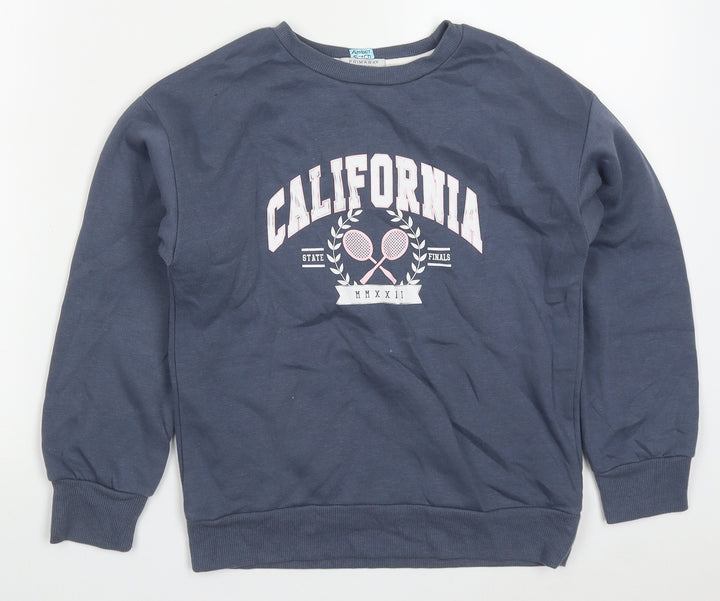 Primark Girls Blue  Polyester Pullover Sweatshirt Size 9-10 Years  Pullover - California