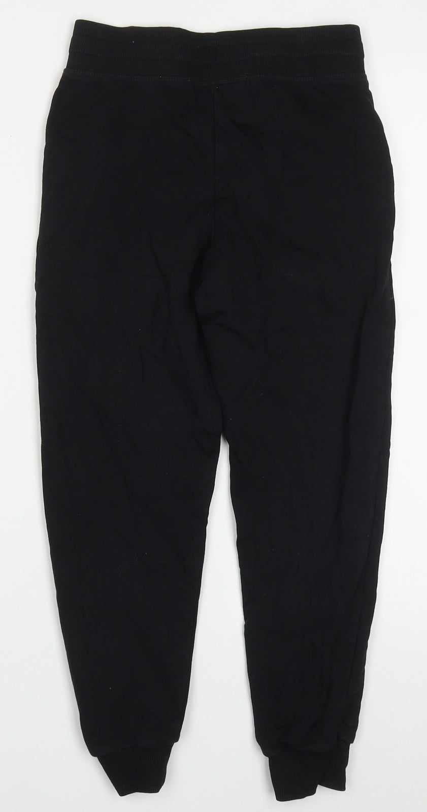 George Girls Black  Cotton Sweatpants Trousers Size 9-10 Years  Regular Drawstring