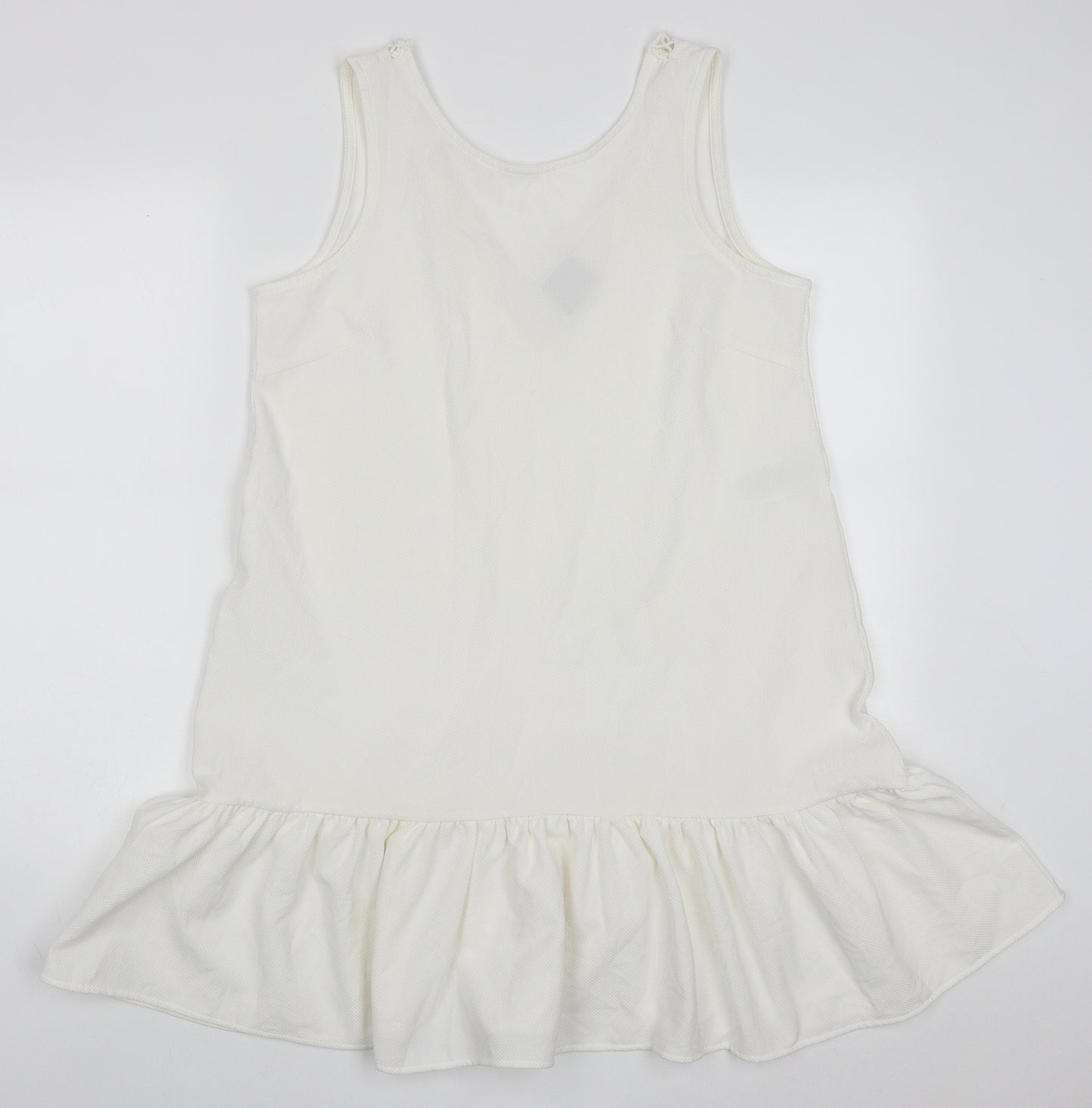 VERO MODA Womens White  Polyester A-Line  Size M  Round Neck Pullover