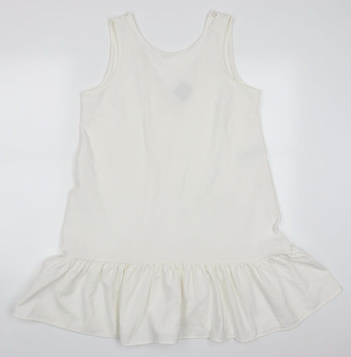 VERO MODA Womens White  Polyester A-Line  Size M  Round Neck Pullover