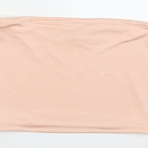 Oasis Womens Pink  Polyester Cropped Tank Size M Round Neck