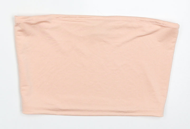 Oasis Womens Pink Polyester Cropped Tank Size M Round Neck