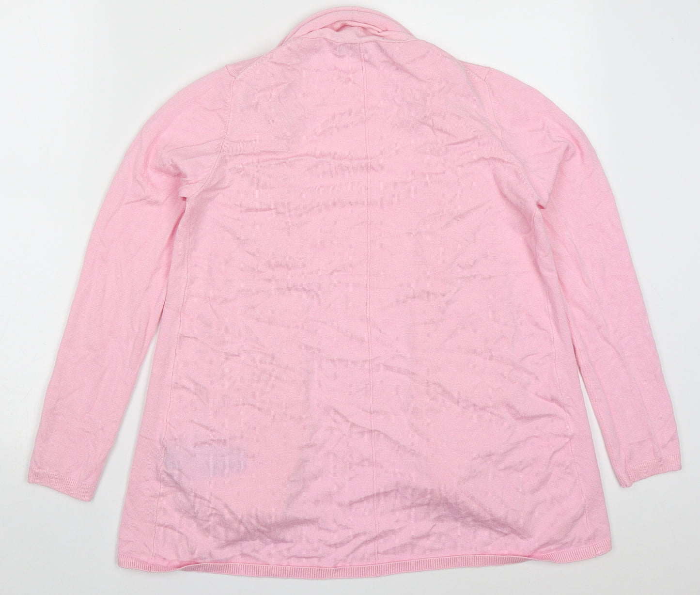 Zara Womens Pink V-Neck  Viscose Cardigan Jumper Size L