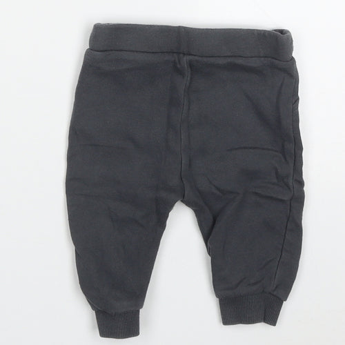 F&F Boys Grey  Cotton Sweatpants Trousers Size 3-6 Months  Drawstring