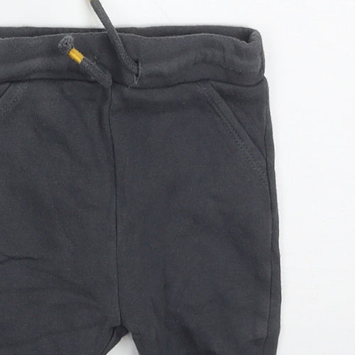 F&F Boys Grey  Cotton Sweatpants Trousers Size 3-6 Months  Drawstring