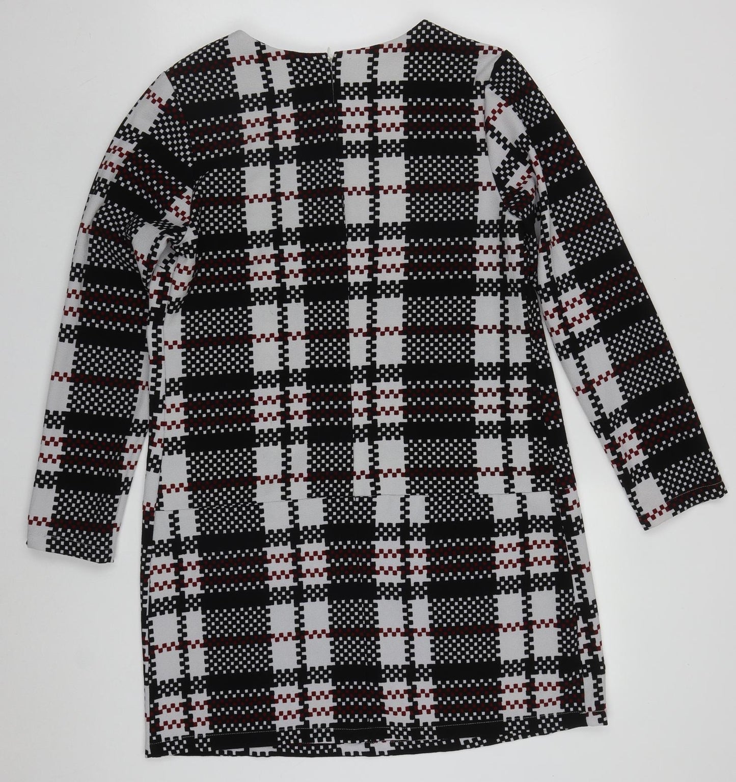 Atmosphere Womens Multicoloured Check Polyester Shift  Size 14  Round Neck Pullover